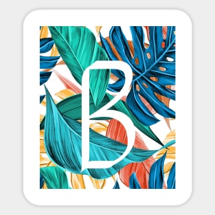 Tropical Alphabet “B” Sticker